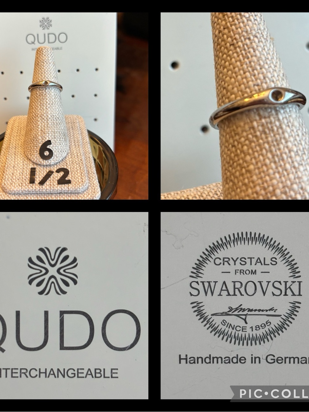 QUDO Interchangeable Ring Silver 6 1/2